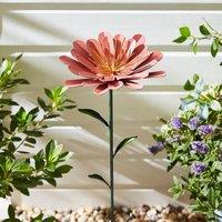 Iron Pink Daisy Garden Stake