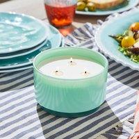 Green Glass Citronella Multi Wick Outdoor Candle