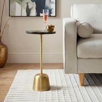 Alanza Metal Tall Side Table, Olive