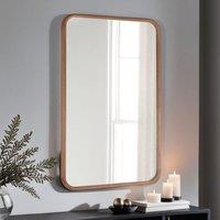 Yearn Curved Solid Oak Wall Mirror