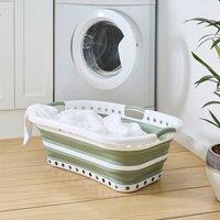 Collapsible Laundry Basket Hip Sage