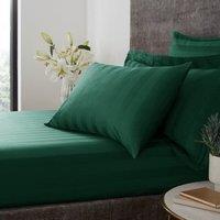 Hotel Cotton 230 Thread Count Stripe Fitted Sheet