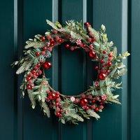 Artificial Candy Cane & Bauble Wreath