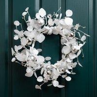 Artificial White Eucalyptus & Bauble Wreath