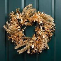 Artificial Metallic Gold Retro Wreath