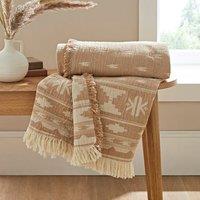 Matelasse Ikat Cotton Throw Blanket