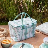 Coastal Stripe Jade Mist Picnic Bag