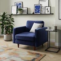 Zoe Plain Velvet Armchair