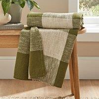 Woven Check Cotton Throw Blanket 130cm x 180cm