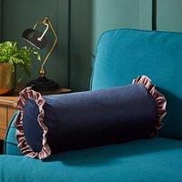 Frilled Contrast Bolster Cushion