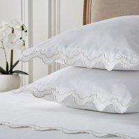 Dorma Double Scallop Oxford Pillowcase Pair