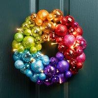 Disco Ball Light Up Wreath