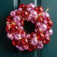 Disco Ball Light Up Wreath