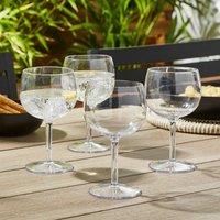 Set of 4 Clear Acrylic Gin Glasses