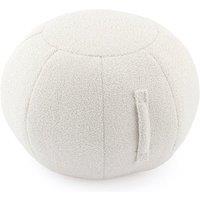 Adella Sherpa Ivory Ball Pouffe