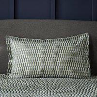 Nils Geometric 144 Thread Count Green Oxford Pillowcase