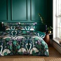 Nouveau Swan Duvet Cover and Pillowcase Set