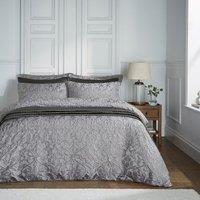 Presley Damask Jacquard Duvet Cover and Pillowcase Set