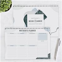 Personalised Abstract A4 Desk Planner