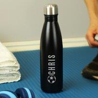 Personalised Football Metal Insulated Drinks Bottle