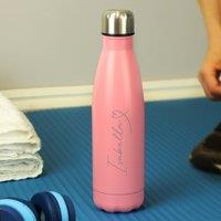 Personalised Heart Metal Insulated Drinks Bottle