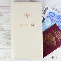 Personalised Gold Name Travel Document Holder