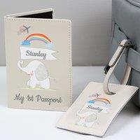 Personalised My 1st Passport Holder and Luggage Tag Set