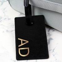 Personalised Gold Initials Luggage Tag