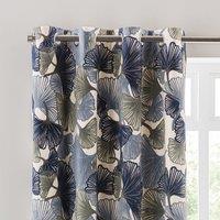 Gingko Cut Velvet Eyelet Curtains