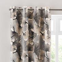 Gingko Cut Velvet Eyelet Curtains