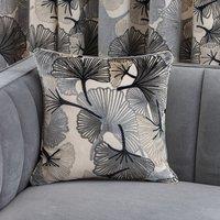 Gingko Cut Velvet Square Cushion