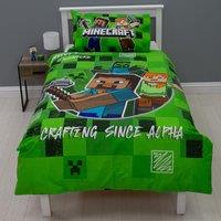 Minecraft Block Check Single Duvet Cover and Pillowcase Set