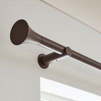 Flush Trumpet Fixed Metal Curtain Pole with Rings
