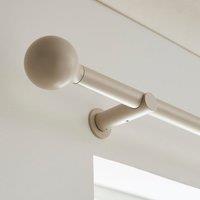 Contemporary Ball Fixed Metal Curtain Pole with Rings