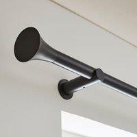 Flush Trumpet Fixed Metal Curtain Pole with Rings