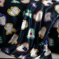Catherine Lansfield Halloween Ghosts Throw Blanket 130cm x 170cm