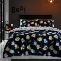 Catherine Lansfield Halloween Ghosts Duvet Cover and Pillowcase Set