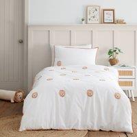 Catherine Lansfield Lions Embroidered Duvet Cover and Pillowcase Set