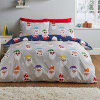 Catherine Lansfield Christmas Santa Spec-Tacular Duvet Cover and Pillowcase Set