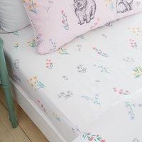 Catherine Lansfield Bunny Tails Ditsy Flowers Fitted Sheet