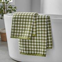 Gingham Check Cotton Towel