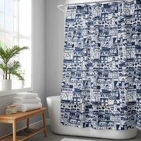 Elements Coastal Boats Shower Curtain