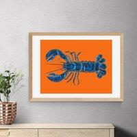 East End Prints Lobster on Orange by Alice Straker