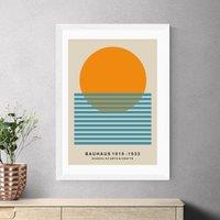 East End Prints Mid Century Sun Bauhaus by Luxe Poster Co