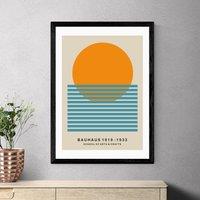East End Prints Mid Century Sun Bauhaus by Luxe Poster Co