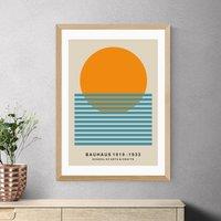 East End Prints Mid Century Sun Bauhaus by Luxe Poster Co