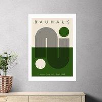 East End Prints Green Geometric Bauhaus by Luxe Poster Co