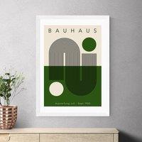 East End Prints Green Geometric Bauhaus by Luxe Poster Co