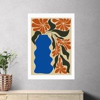 East End Prints Tropical Flower Pot by Miho Art Studio