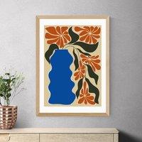 East End Prints Tropical Flower Pot by Miho Art Studio